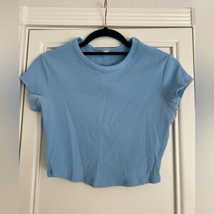 ALO Cropped Ribbed Tee